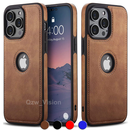 Shockproof Protective Leather Case for Iphone 17 16 15 14 plus 13 12 11 Pro Max